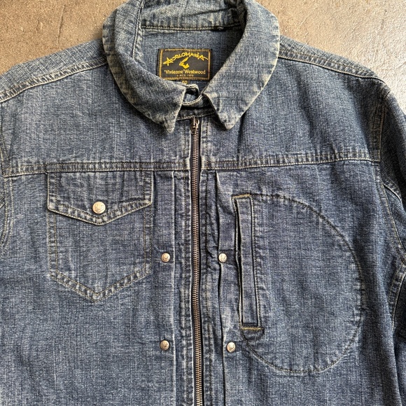 Vivienne Westwood Tokyo Exclusive Early 2000's Denim Moto Jacket - Picture 7 of 14